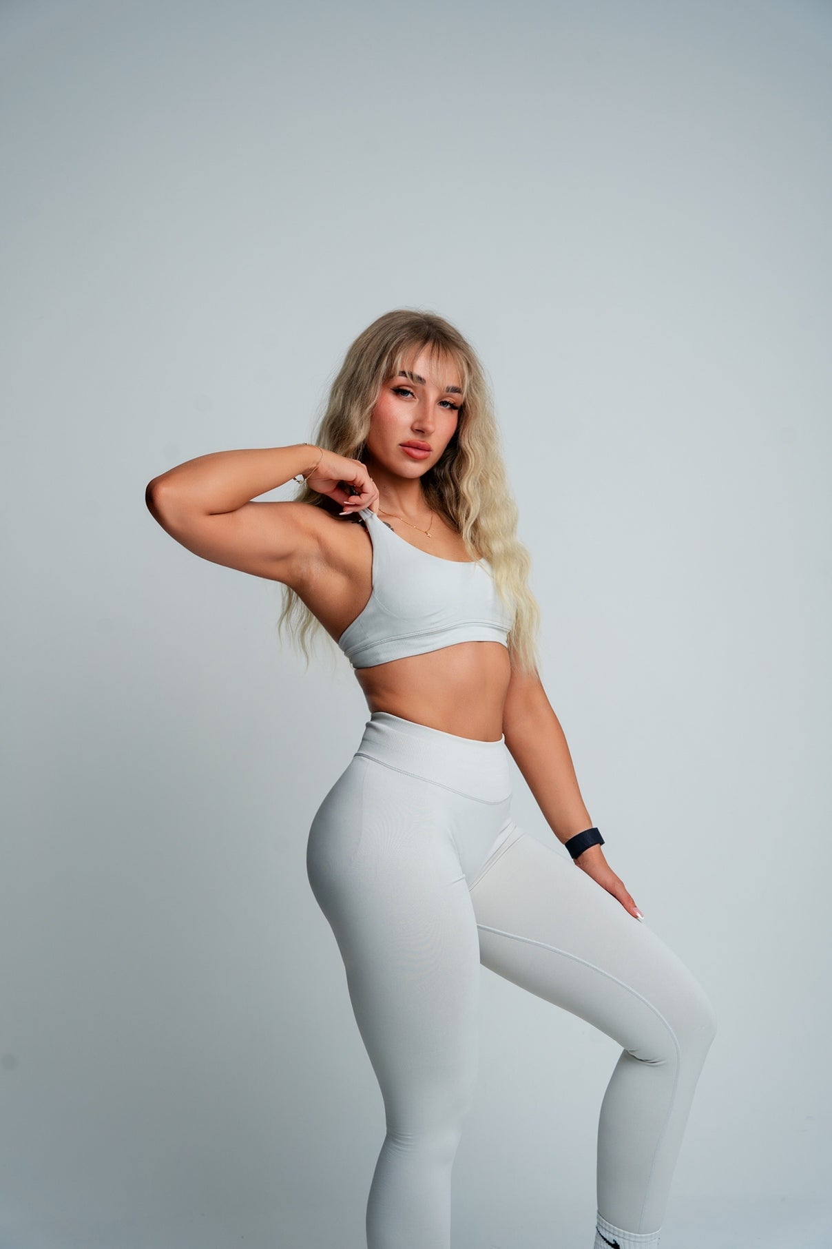 Evolve Light Grey Scrunch Leggings