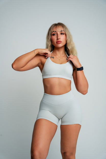 Evolve Light Grey Scrunch Shorts