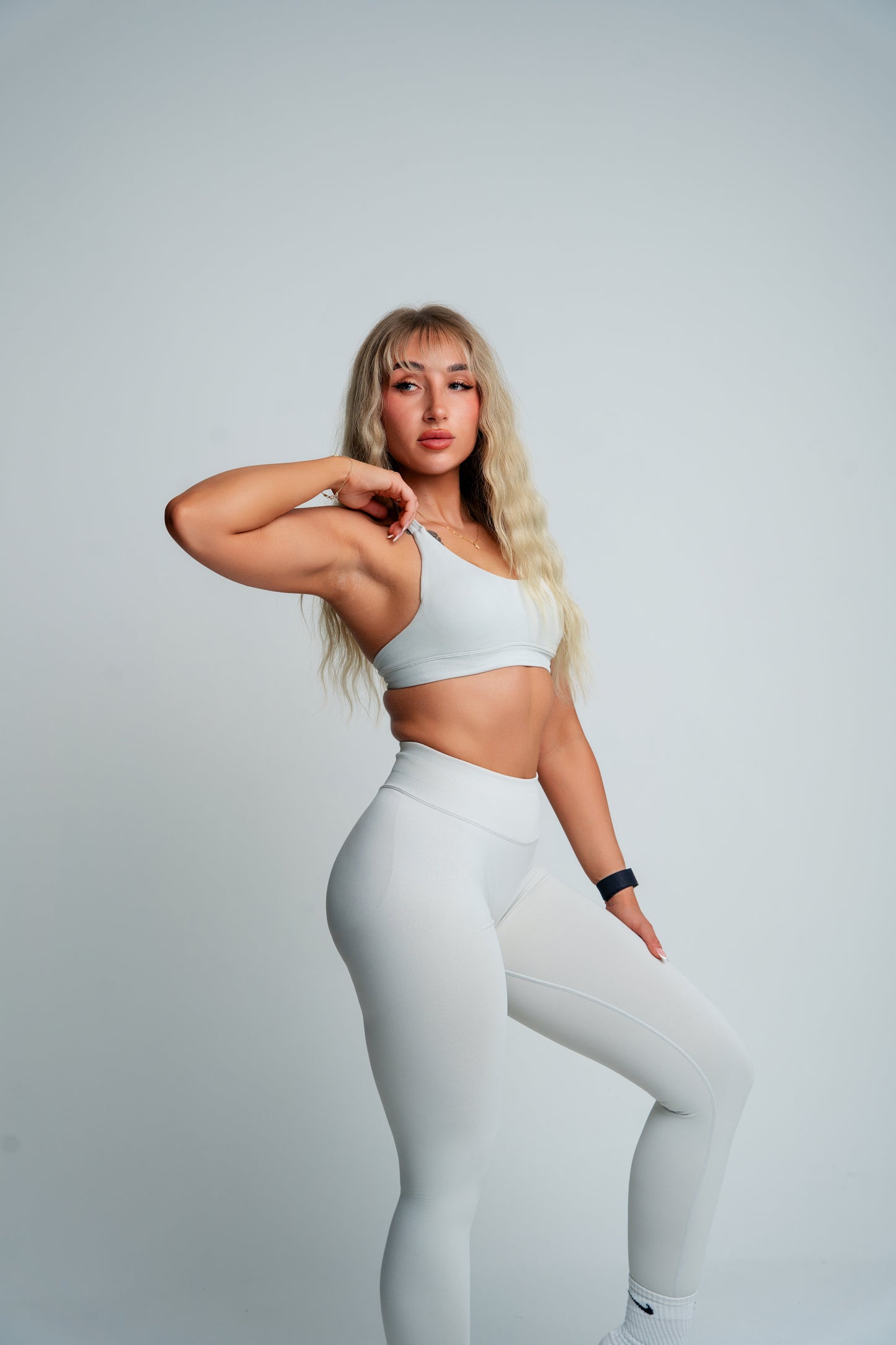 Evolve Light Grey Scrunch Leggings