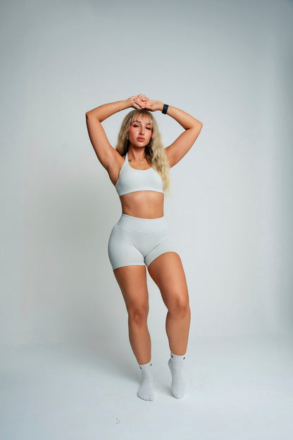 Evolve Light Grey Scrunch Shorts