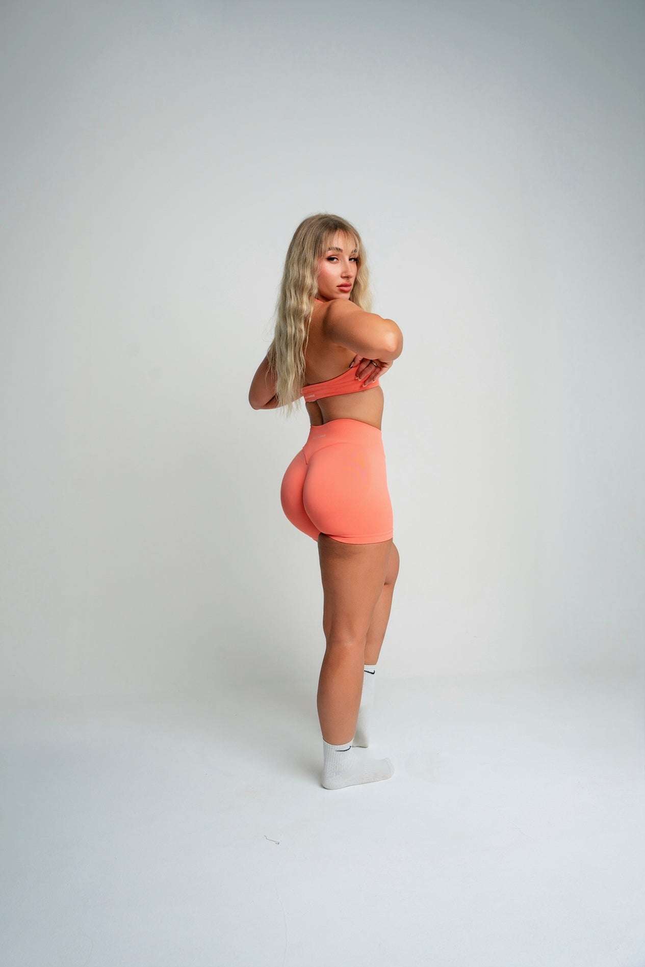 Evolve Coral Scrunch Shorts