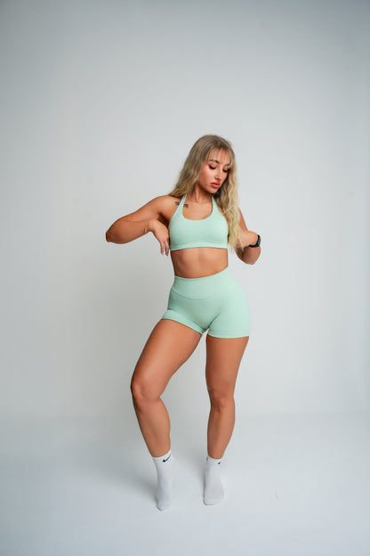 Evolve Green Scrunch Shorts