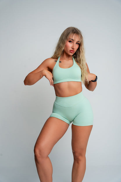 Evolve Green Scrunch Shorts
