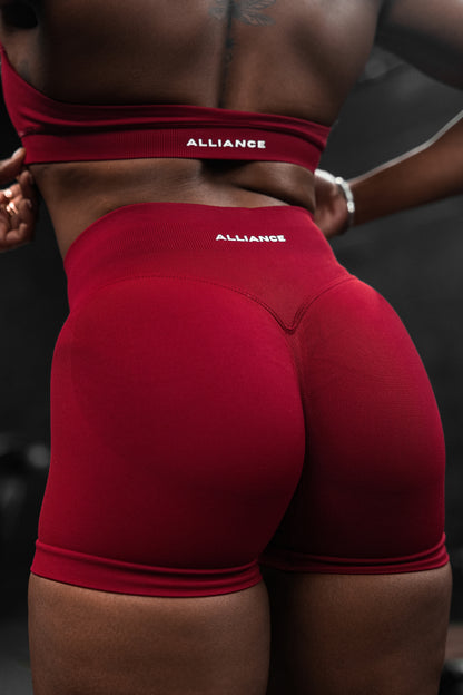 Evolve Red Scrunch Shorts