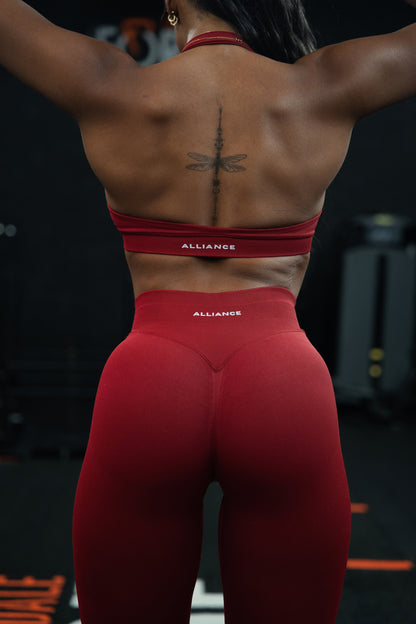 Evolve Red Scrunch Leggings