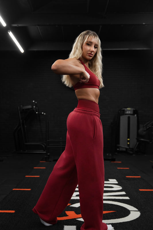 Evolve Red Wide Leg Jogger