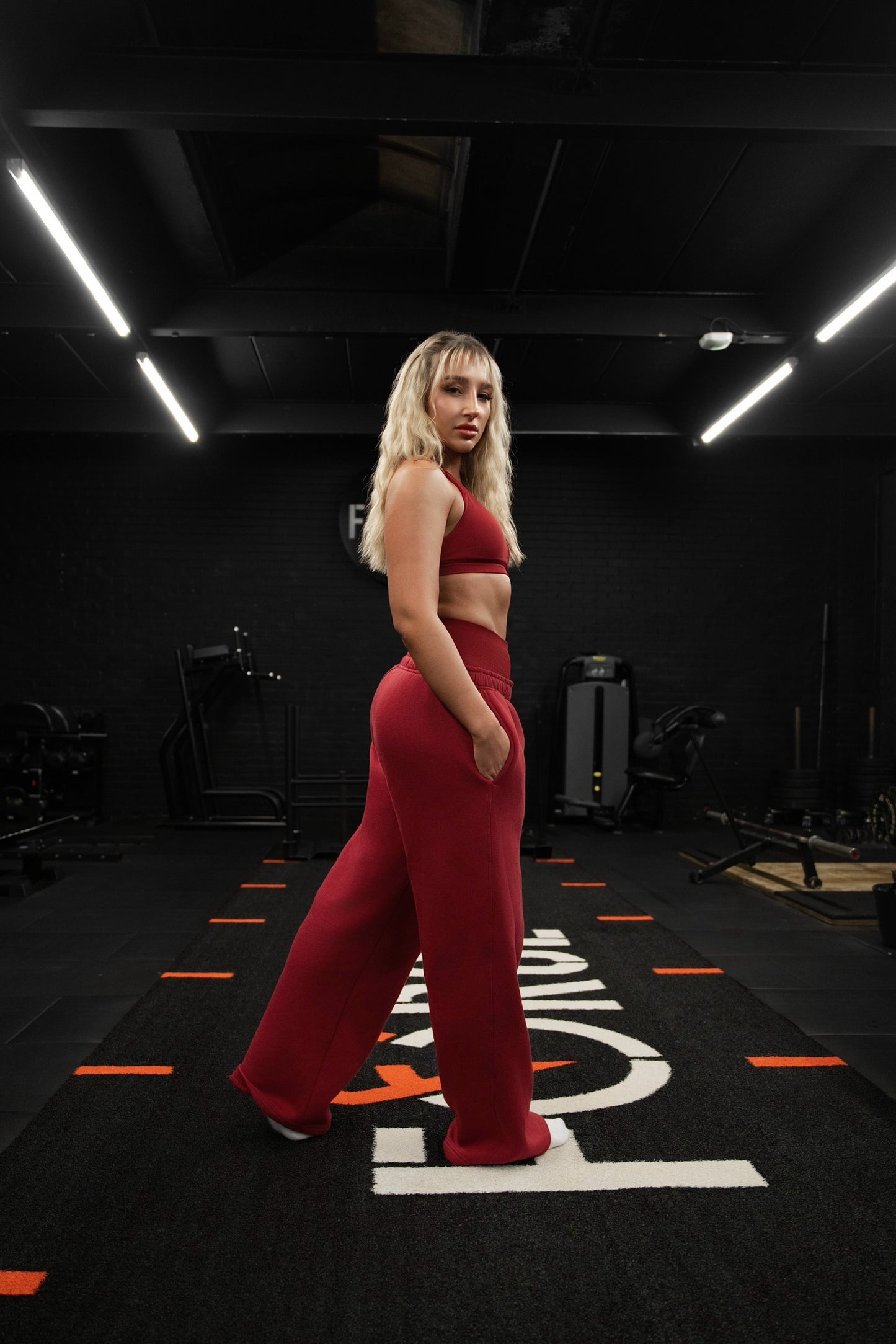 Evolve Red Wide Leg Jogger