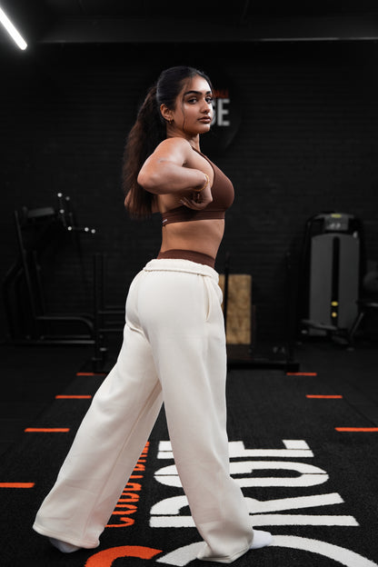 Evolve Cream Wide Leg Jogger