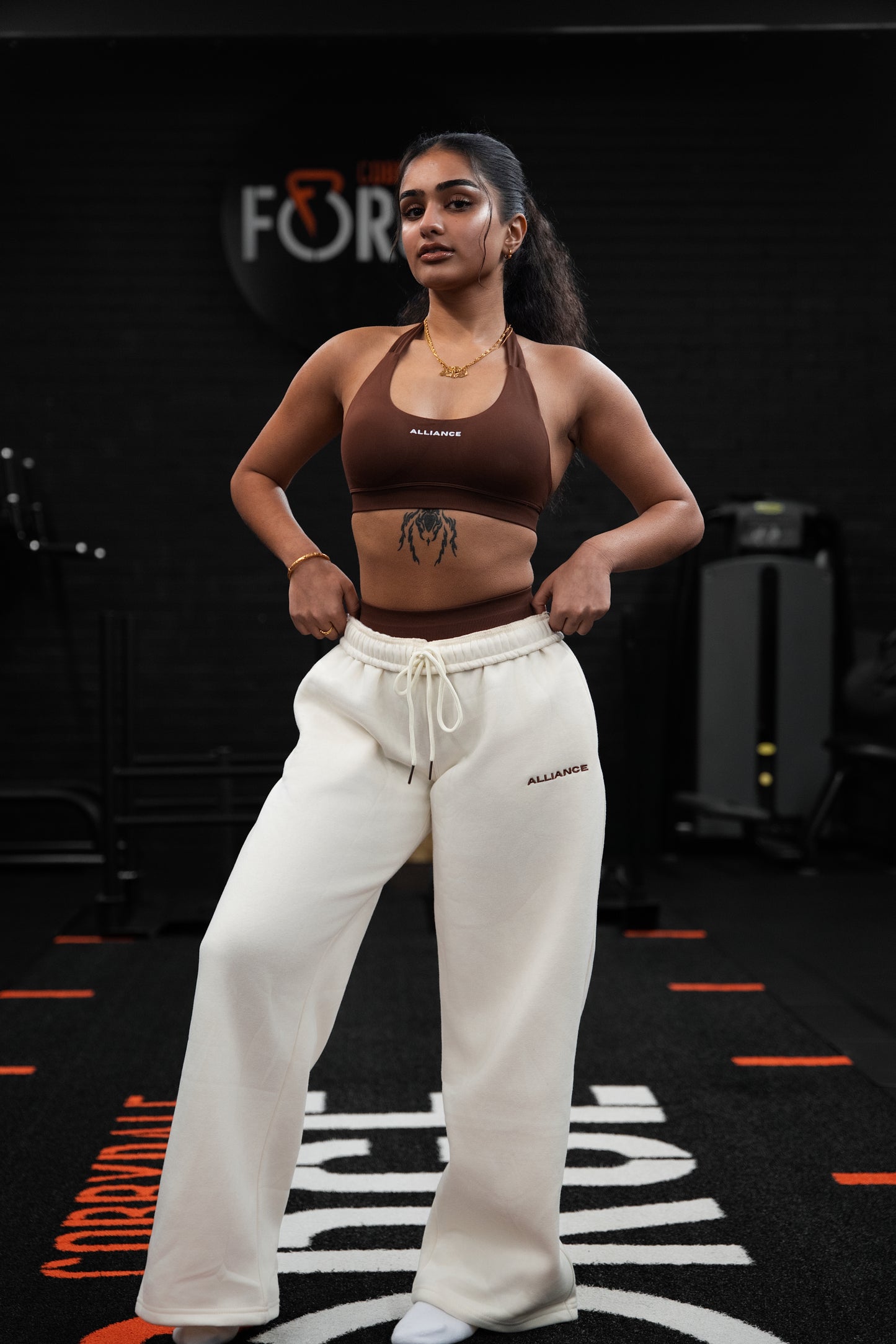 Evolve Cream Wide Leg Jogger