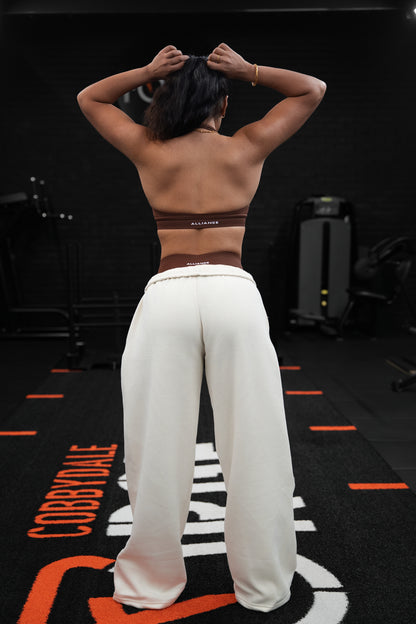 Evolve Cream Wide Leg Jogger