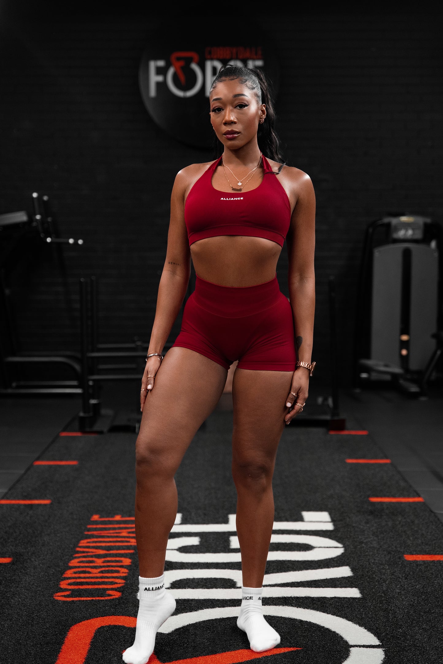 Evolve Red Scrunch Shorts