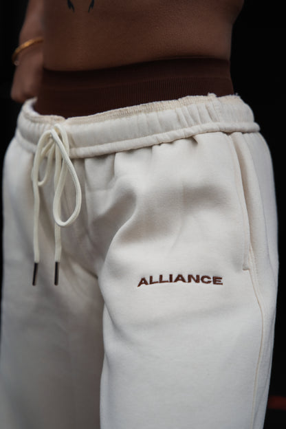 Evolve Cream Wide Leg Jogger