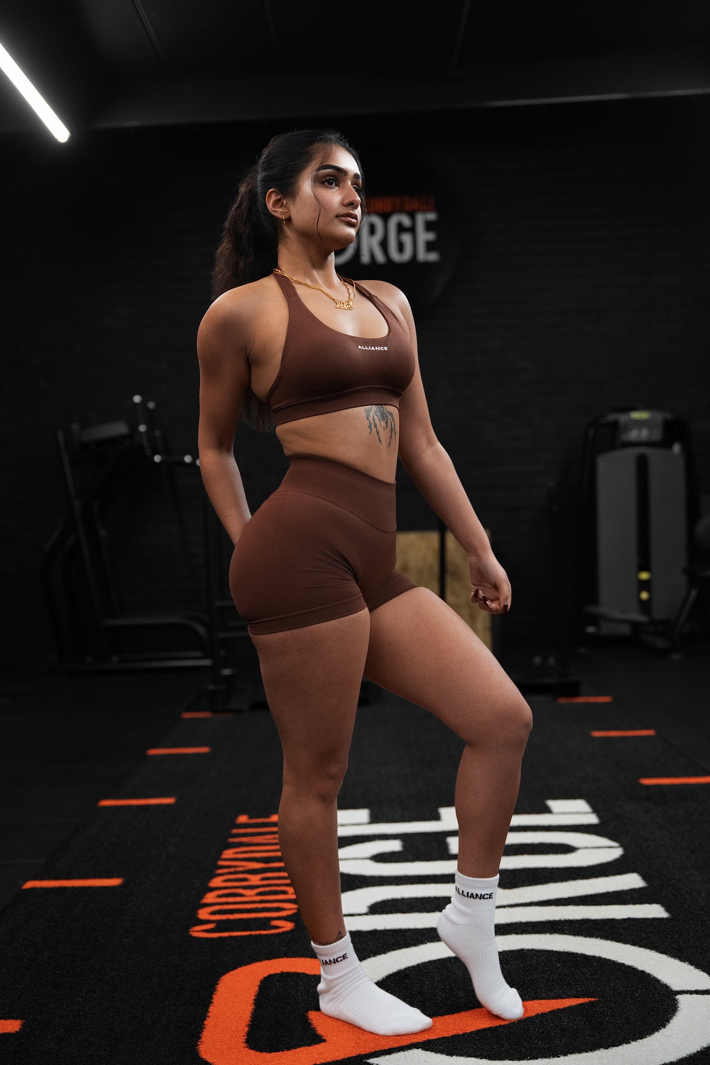 Evolve Brown Scrunch Shorts